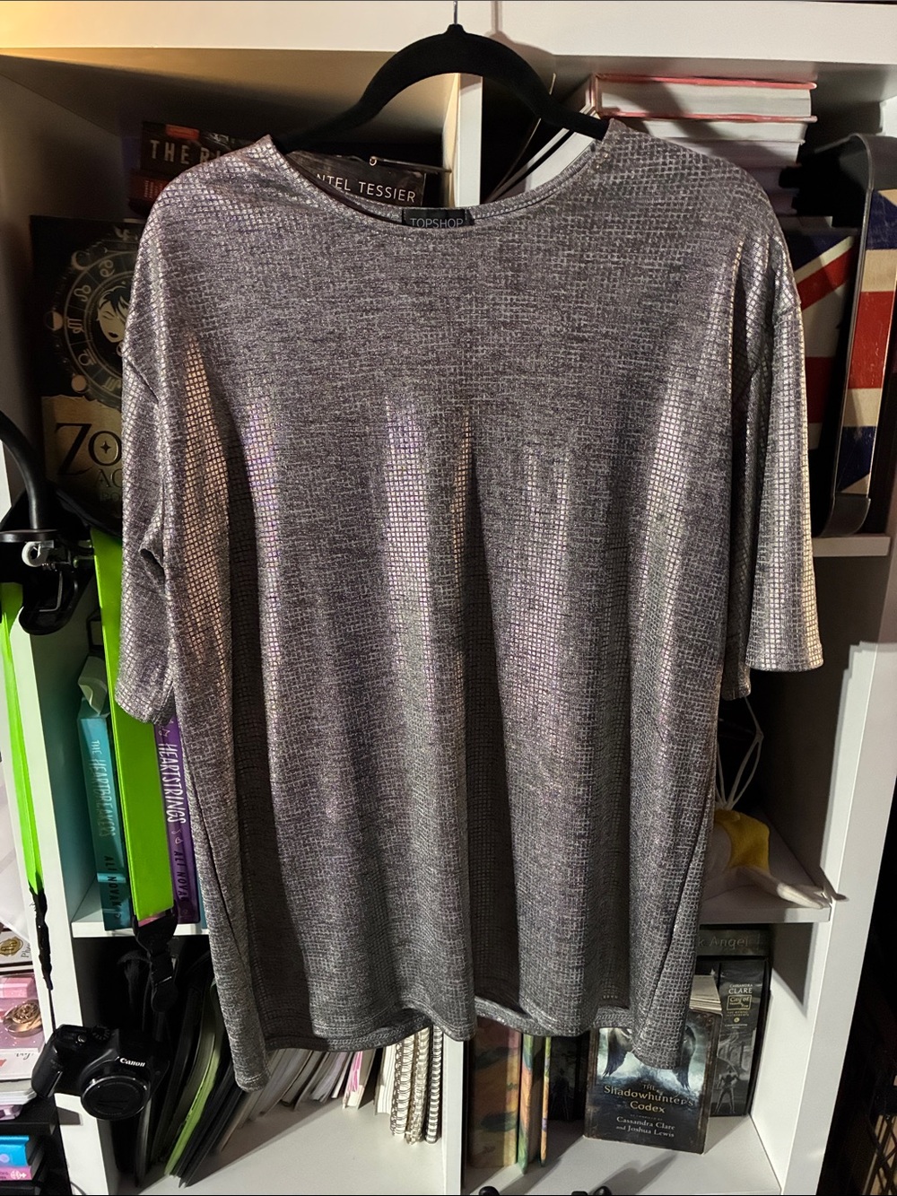 Oversized silver tee